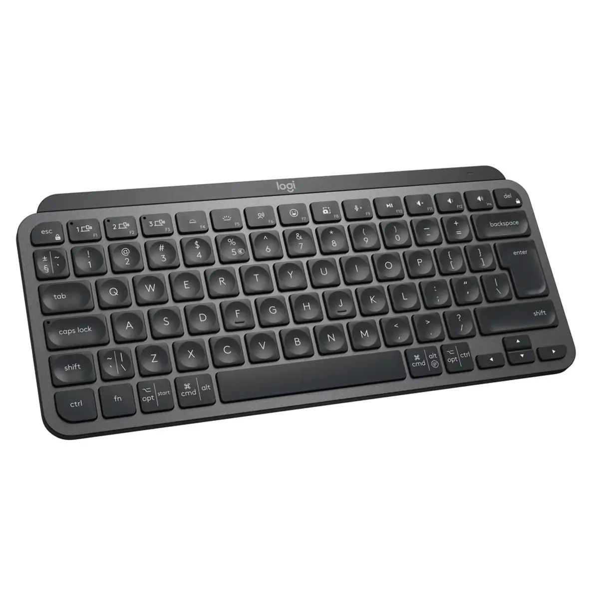 Logitech MX Keys Mini sans fil QWERTY Graphite, coloris Graphite, vue de face
