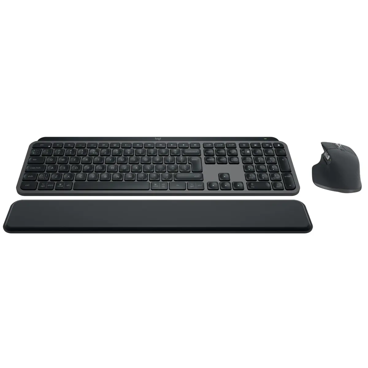 Logitech MX Keys S Combo QWERTY, coloris Noir, vue de face