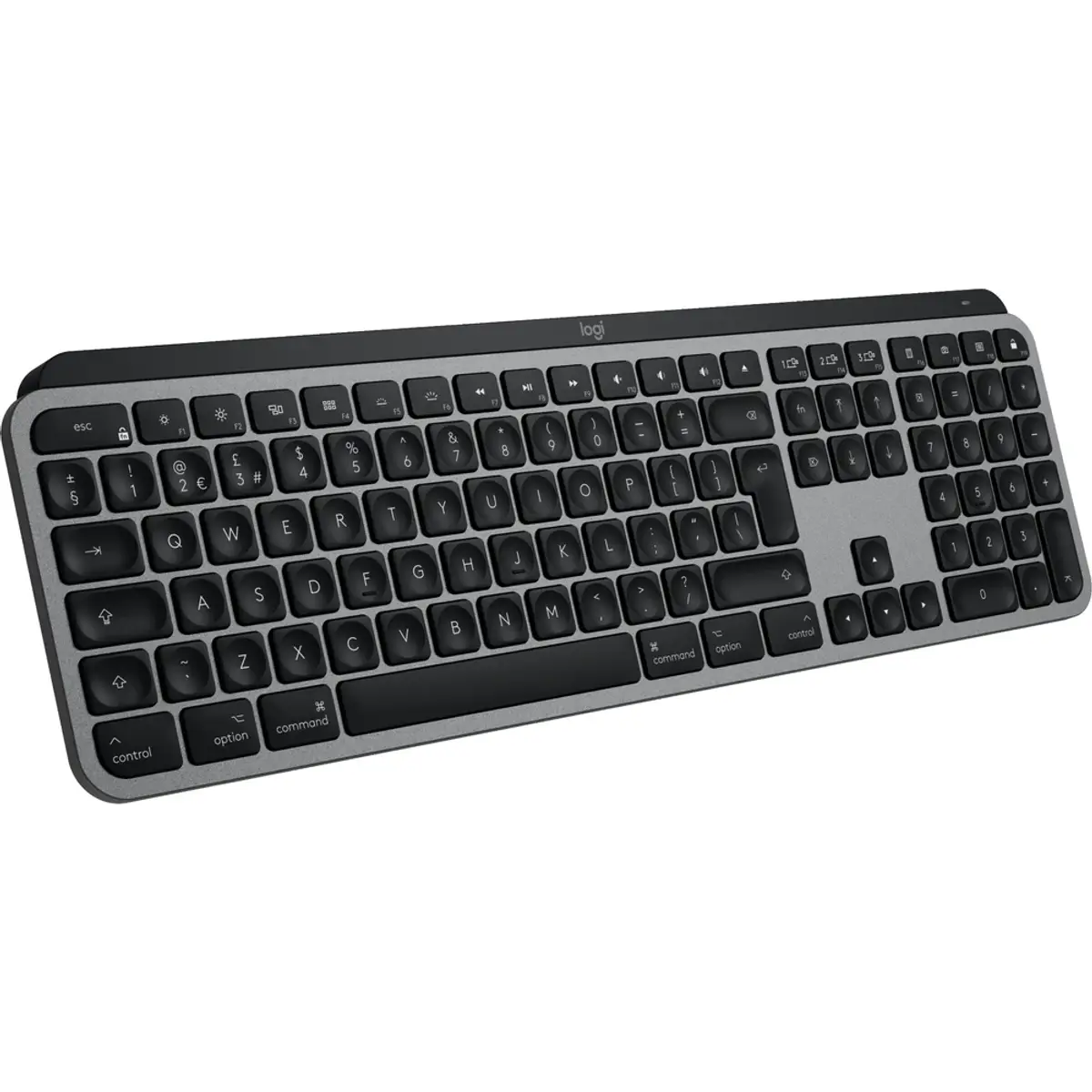 Logitech MX Keys S for Mac, coloris Noir, vue de face