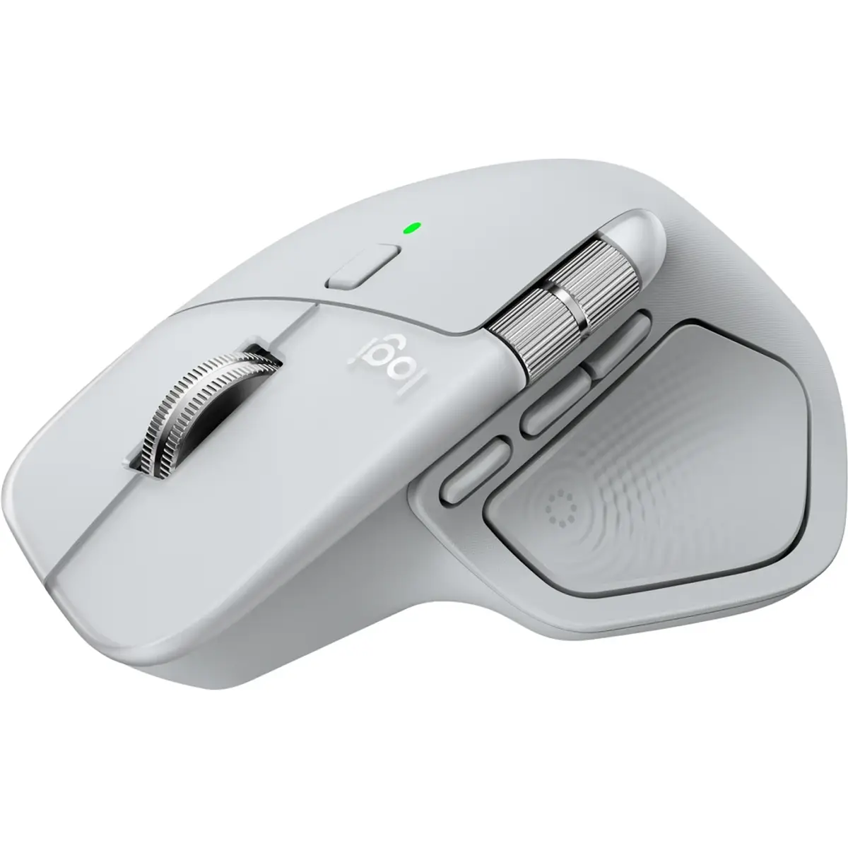 Logitech MX Master 4 pour Mac, coloris Argent, vue de face