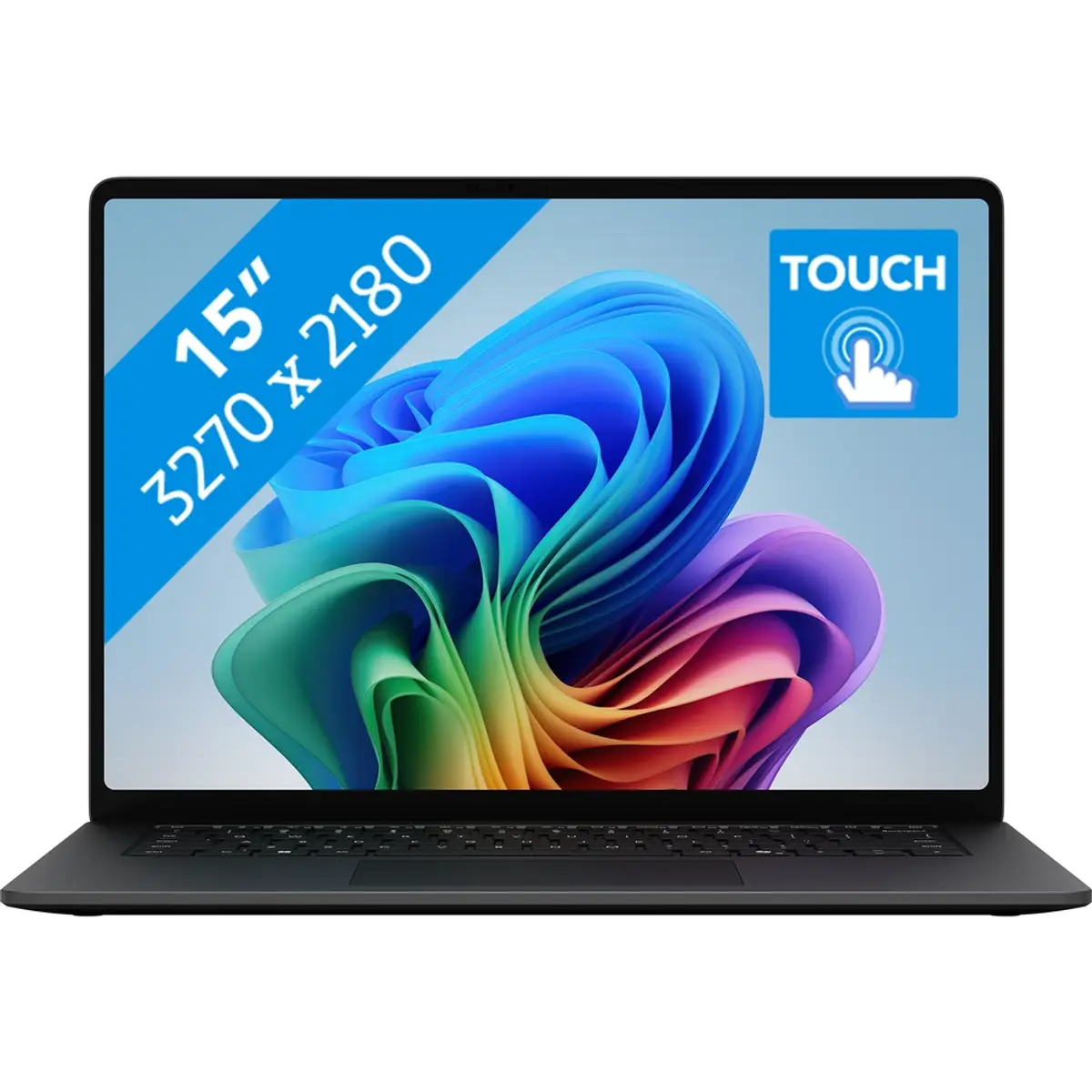 Microsoft Surface Laptop 8th Gen 15"- M12, coloris Black, vue de face
