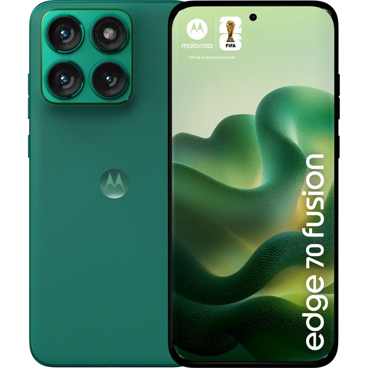 Motorola Edge 70 Fusion 256 Go Vert 5G, coloris Vert, vue de face