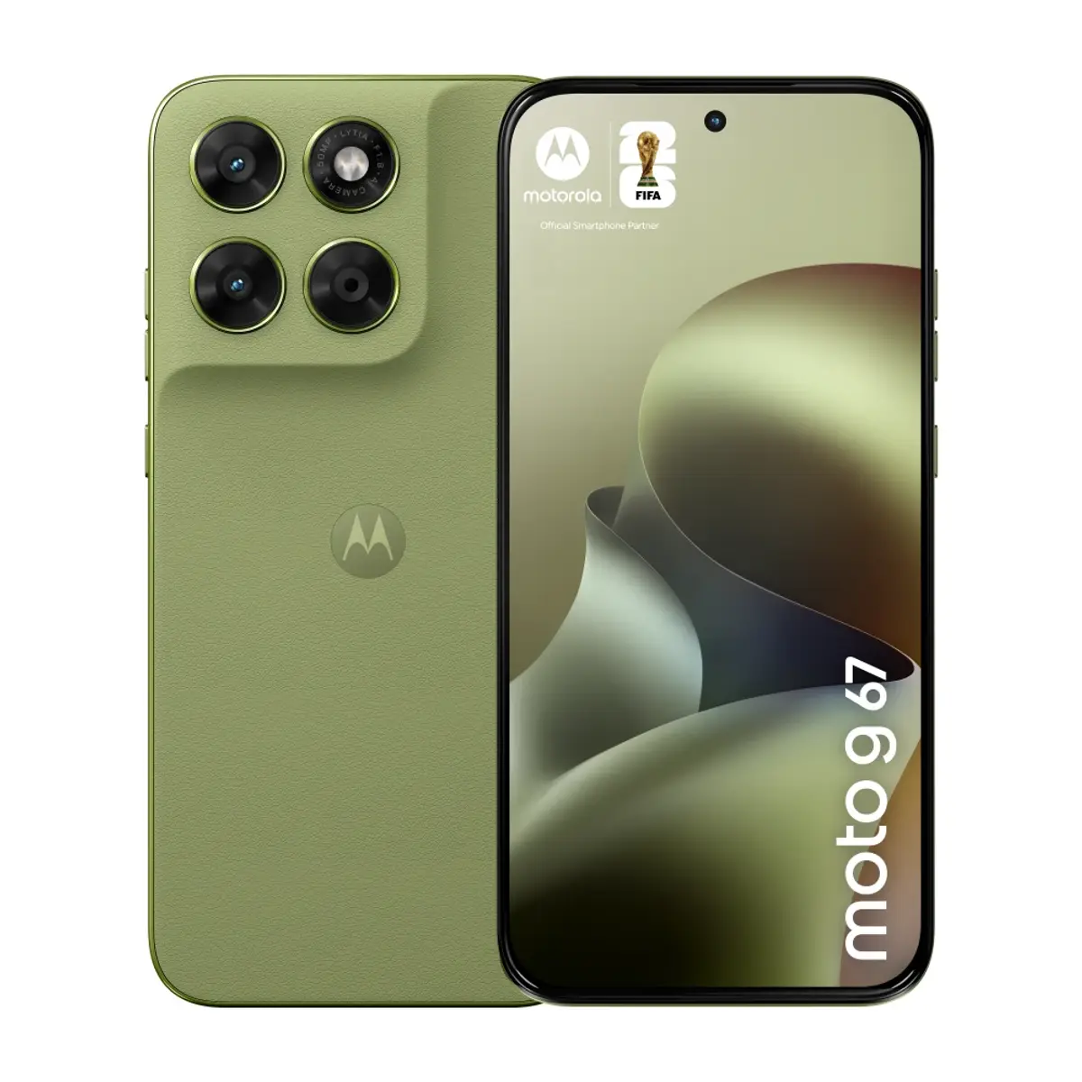Motorola Moto G67 256 Go Vert 5G, coloris Vert, vue de face