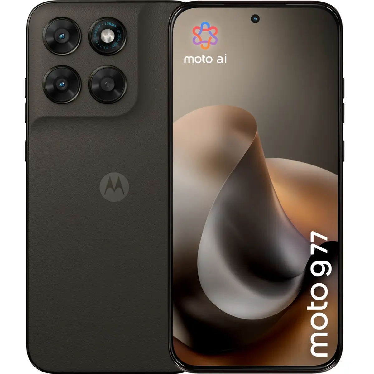 Motorola Moto G77 5G, coloris Noir, vue de face