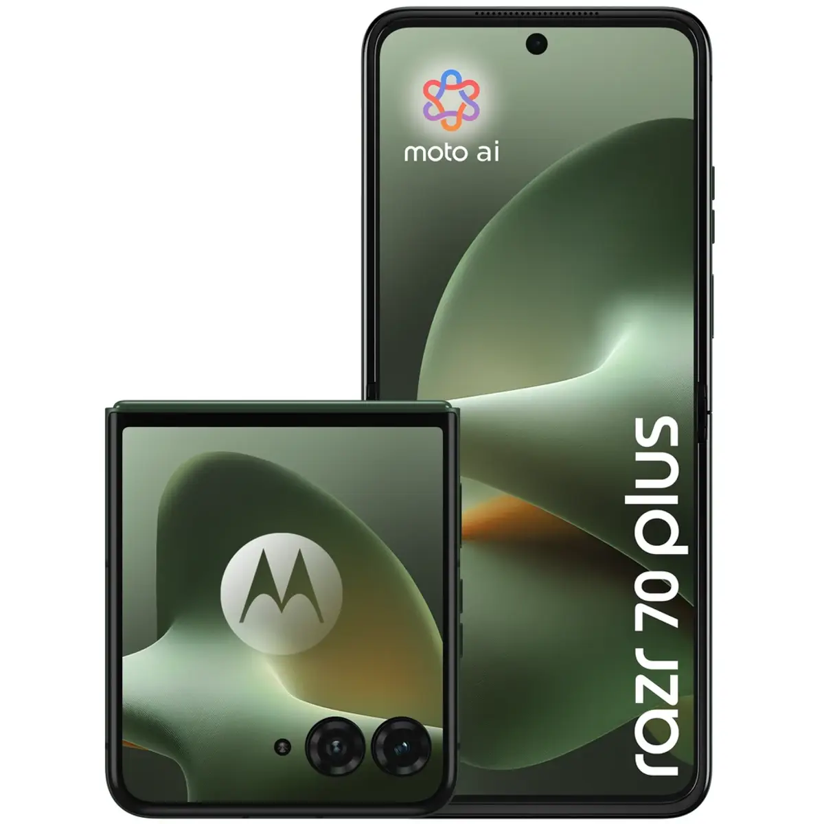 Motorola Razr 70 Plus, coloris Vert, vue de face