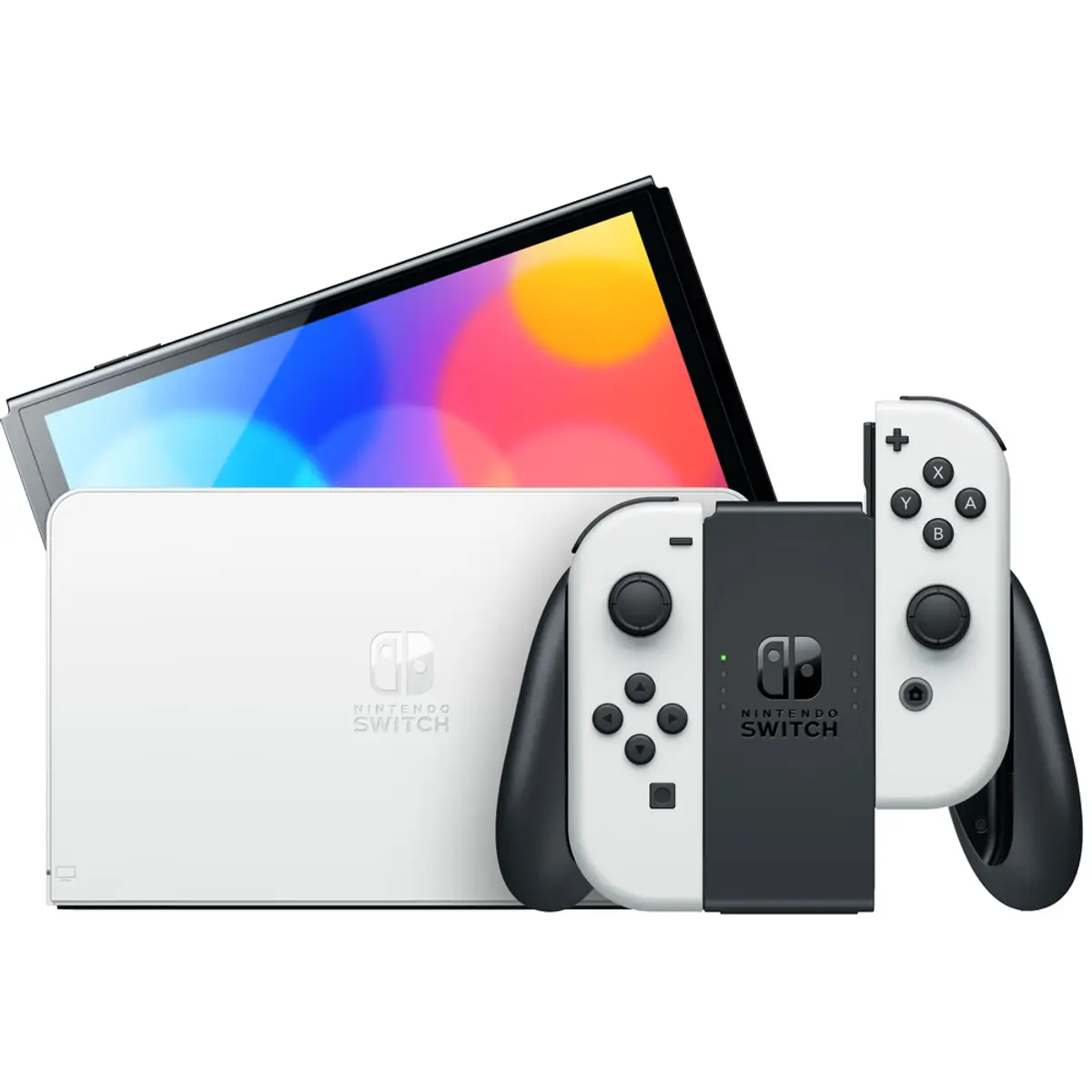Nintendo Switch OLED, coloris Blanc, vue de face