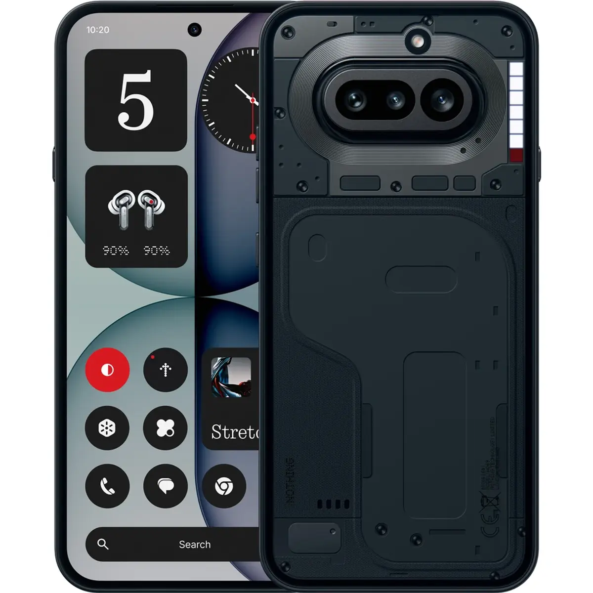Nothing Tech Nothing Phone (4a) 5G, coloris Noir, vue de face
