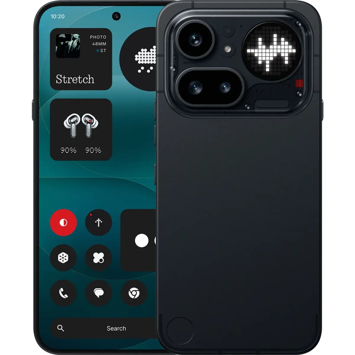 Nothing Tech Nothing Phone (4a) Pro 5G, coloris Noir, vue de face