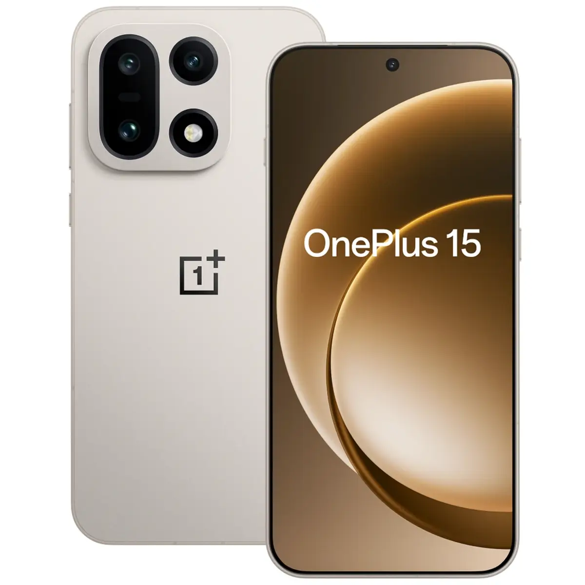 OnePlus 15 512 Go Beige 5G, coloris Beige, vue de face