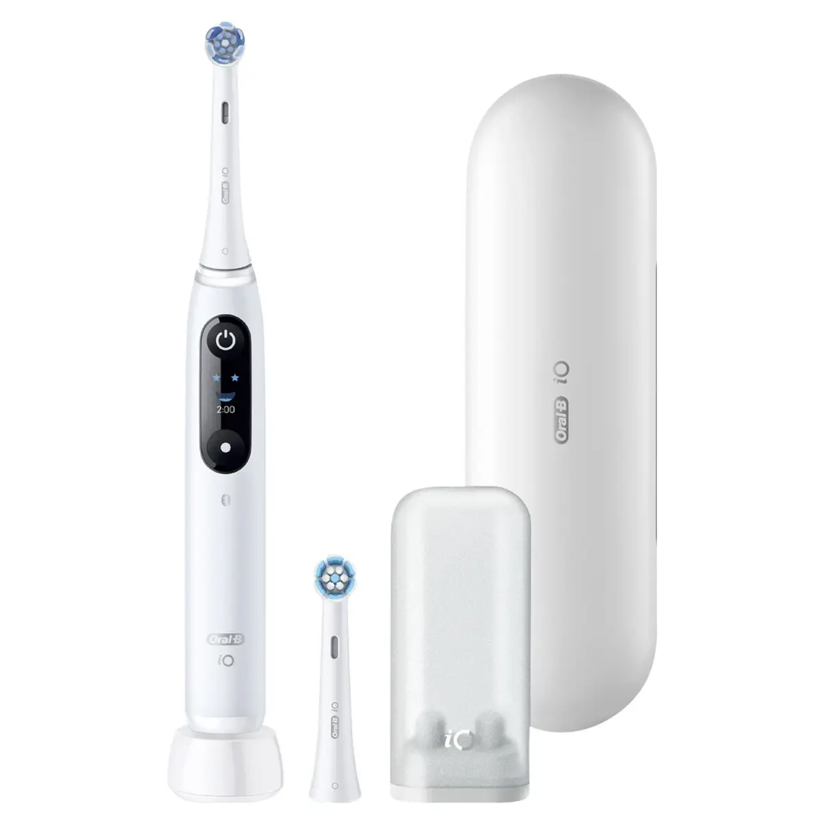 Oral-B iO Series 6N Blanc + extra iO Gentle Care brossette, coloris Blanc, vue de face