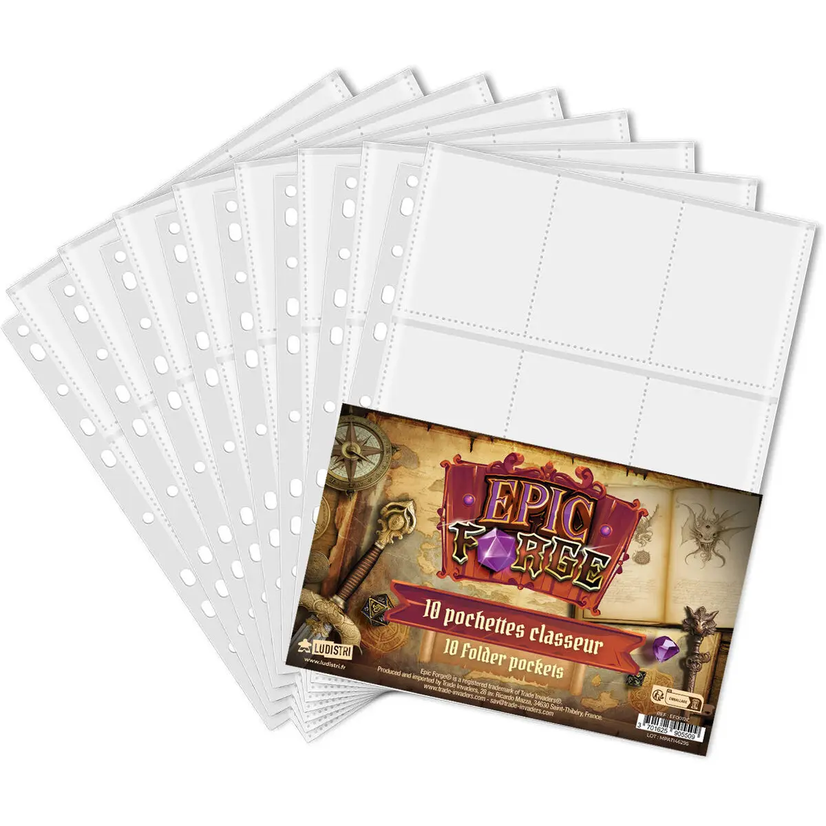 Pack 10 Feuilles Rangement Cartes - Epic Forge — Autres cartes et TCG