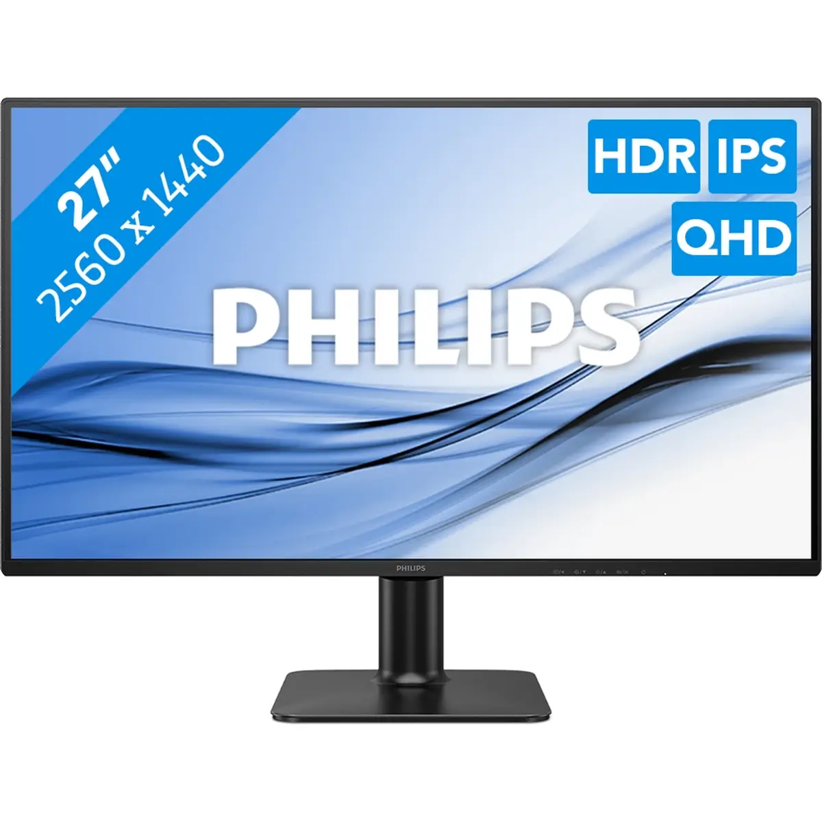 Philips 27E2N2500/00, coloris Noir, vue de face