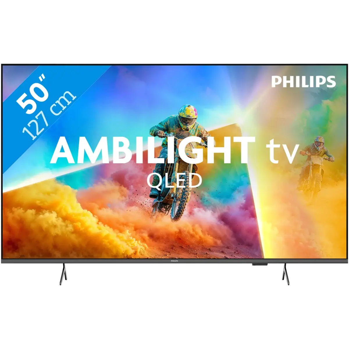 Philips Ambilight 50" PQS8501 (2026), coloris Noir, vue de face