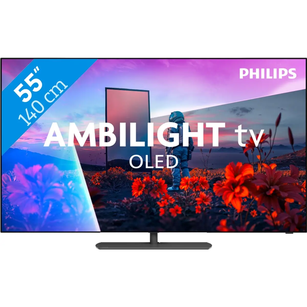 Philips Ambilight 55" OLED811 (2026), coloris Gris, vue de face
