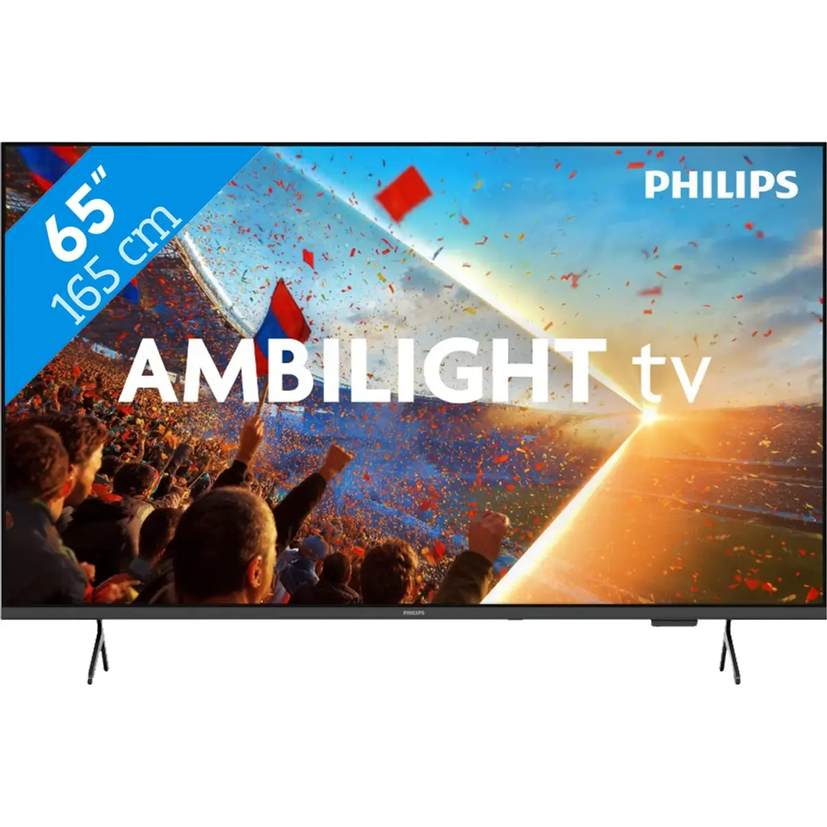 Philips Ambilight 65" PUS8001 (2026), coloris Noir, vue de face