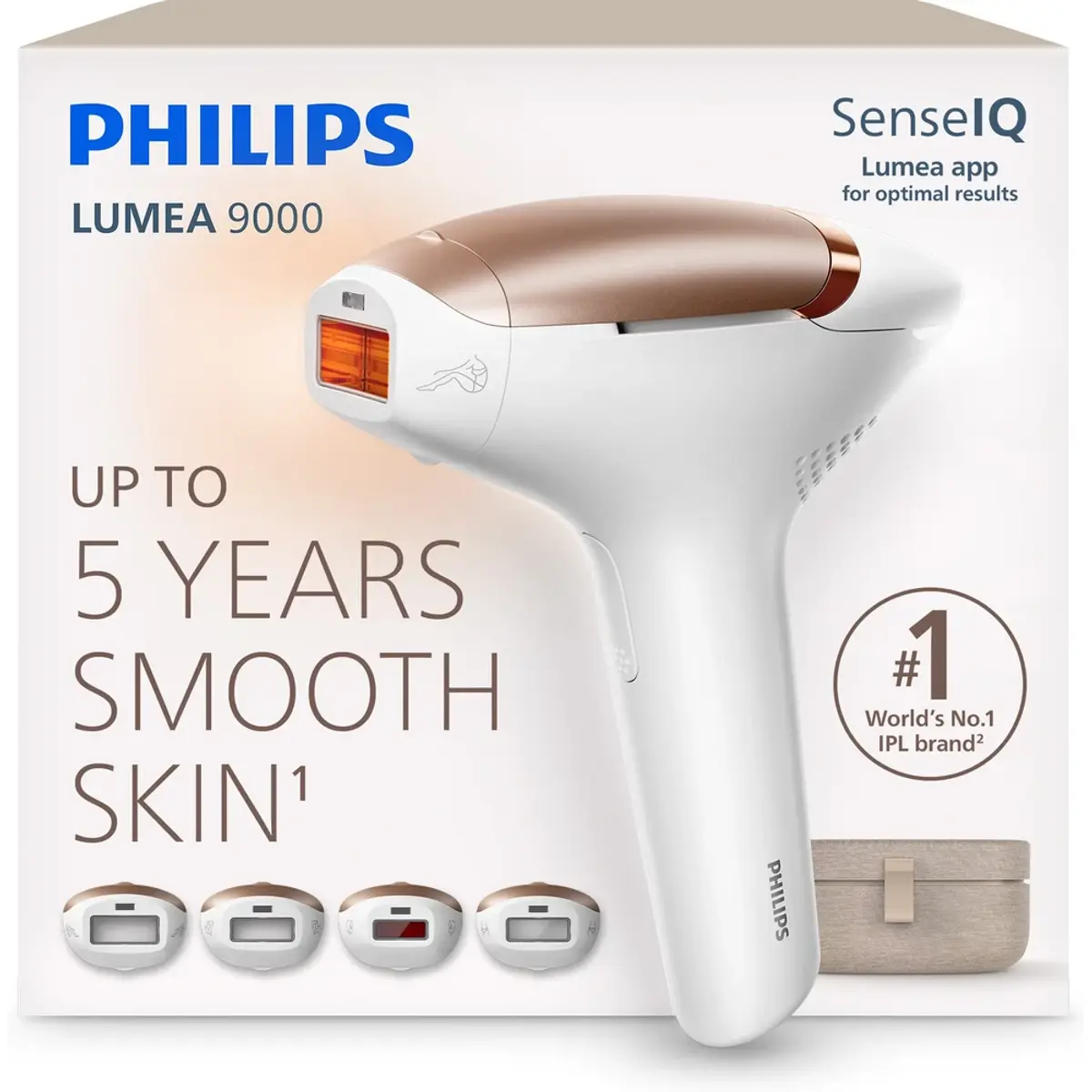 Philips Lumea IPL 9000 Series BRI984/00, coloris Rose, vue de face