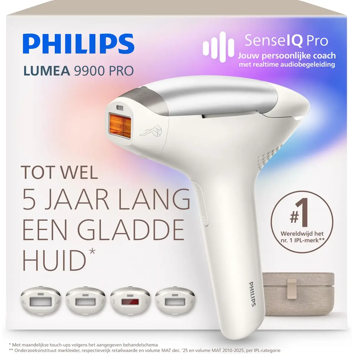 Philips Lumea IPL 9900 Pro Series BRC344/00, coloris Blanc, vue de face