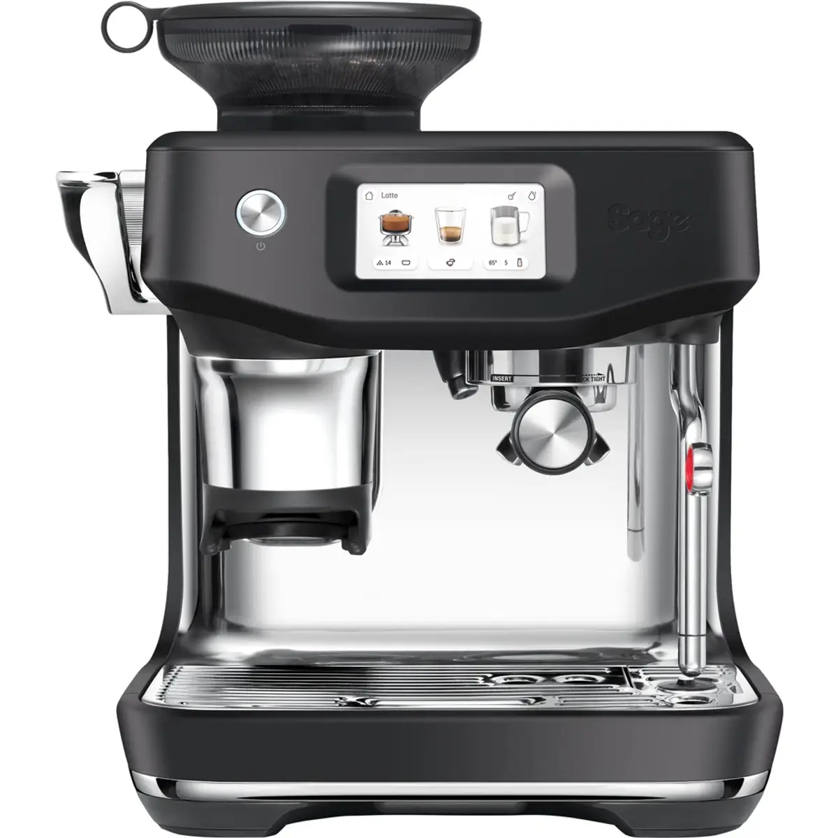 Sage Barista Touch Impress Cold Black Truffle, coloris Black, vue de face