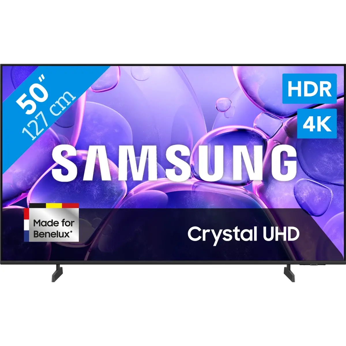 Samsung 50" Crystal UHD U8070F 4K (2025), coloris Noir, vue de face
