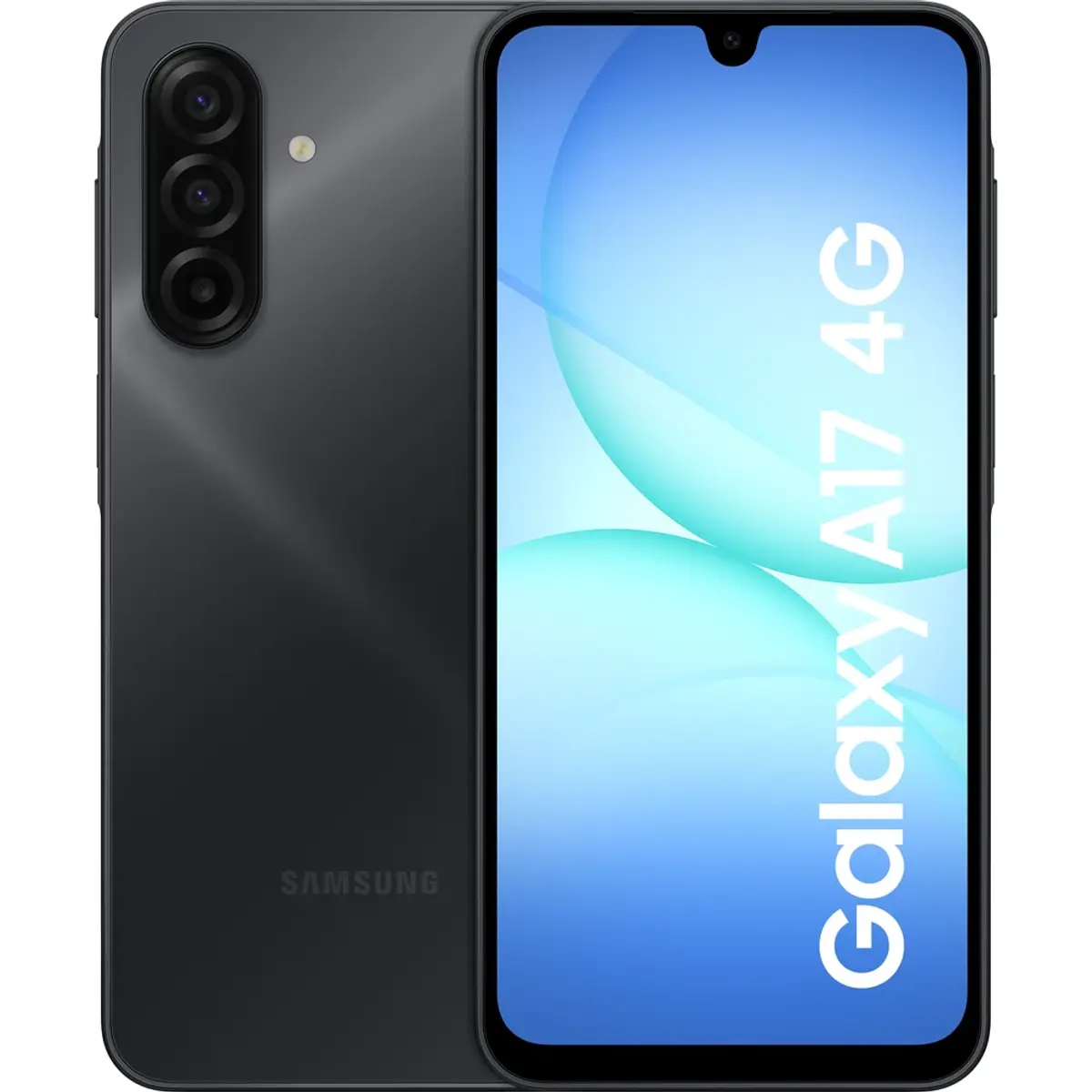 Samsung Galaxy A17 128 Go Noir 4G, coloris Noir, vue de face
