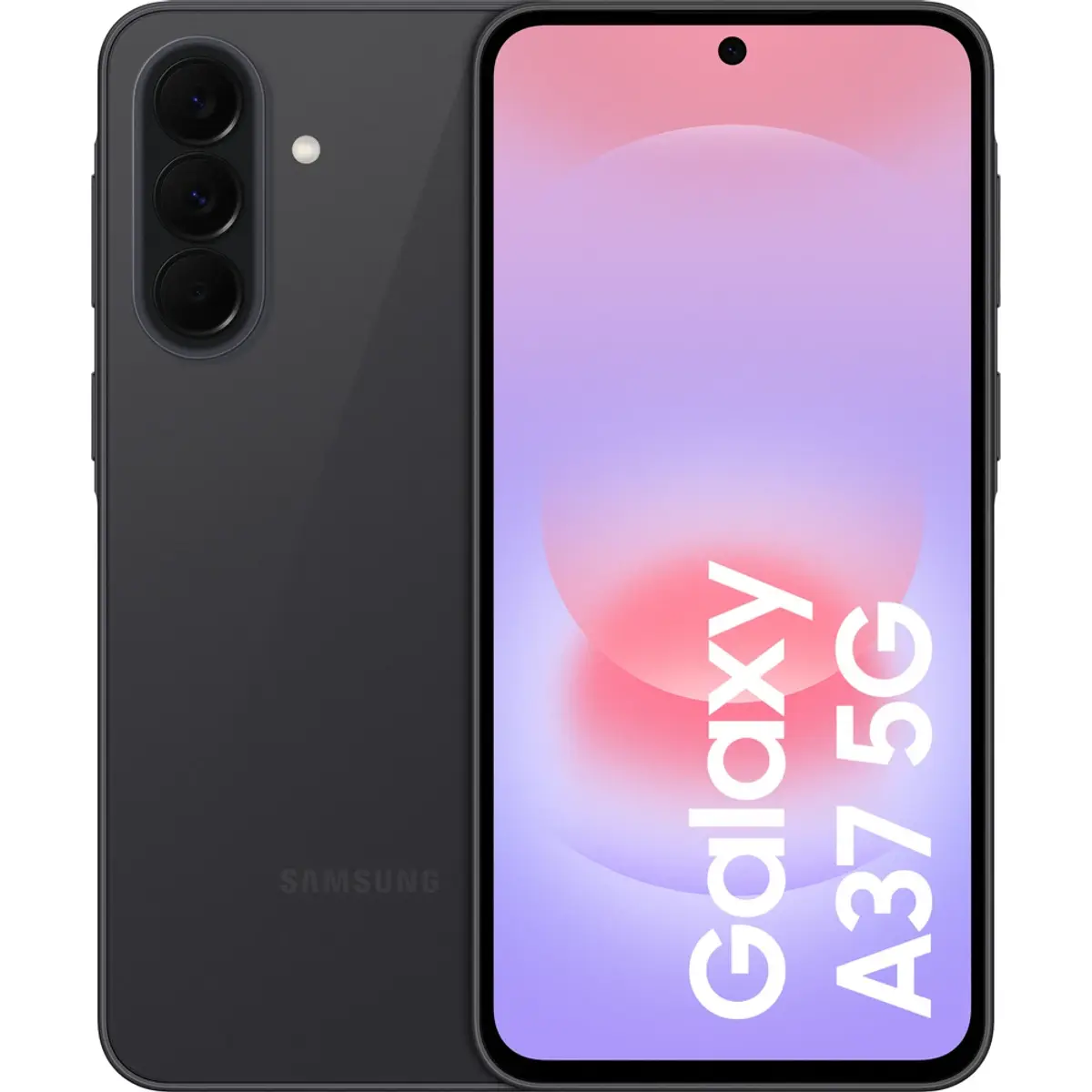 Samsung Galaxy A37 5G, coloris Noir, vue de face