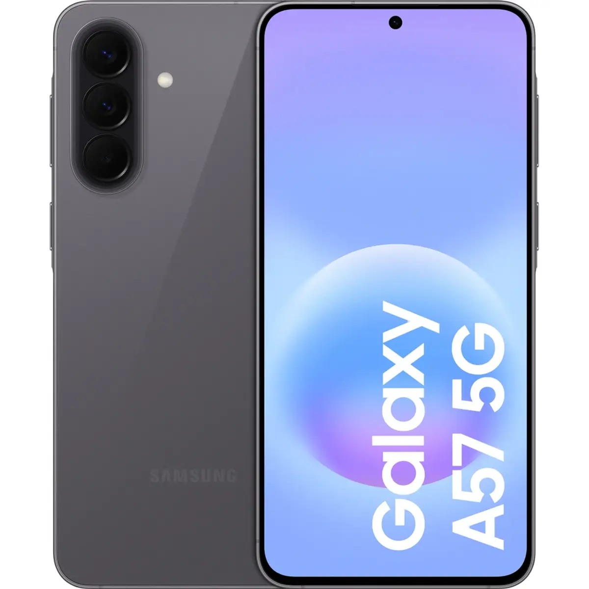 Samsung Galaxy A57 5G, coloris Gris, vue de face