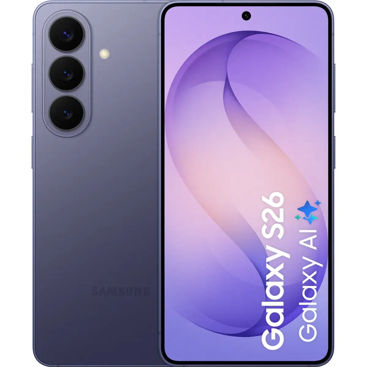 Samsung Galaxy S26 5G, coloris Bleu Foncé, vue de face
