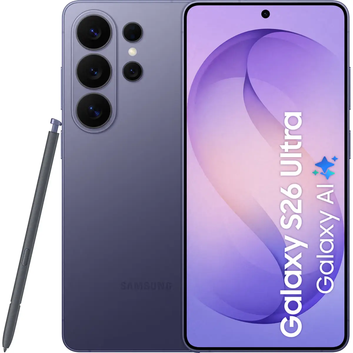 Samsung Galaxy S26 Ultra 5G, coloris Bleu foncé, vue de face