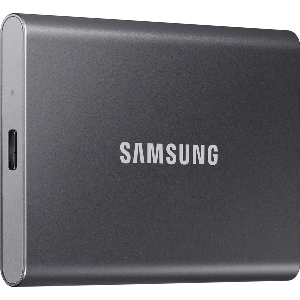 Samsung T7 Portable SSD, coloris Gris, vue de face