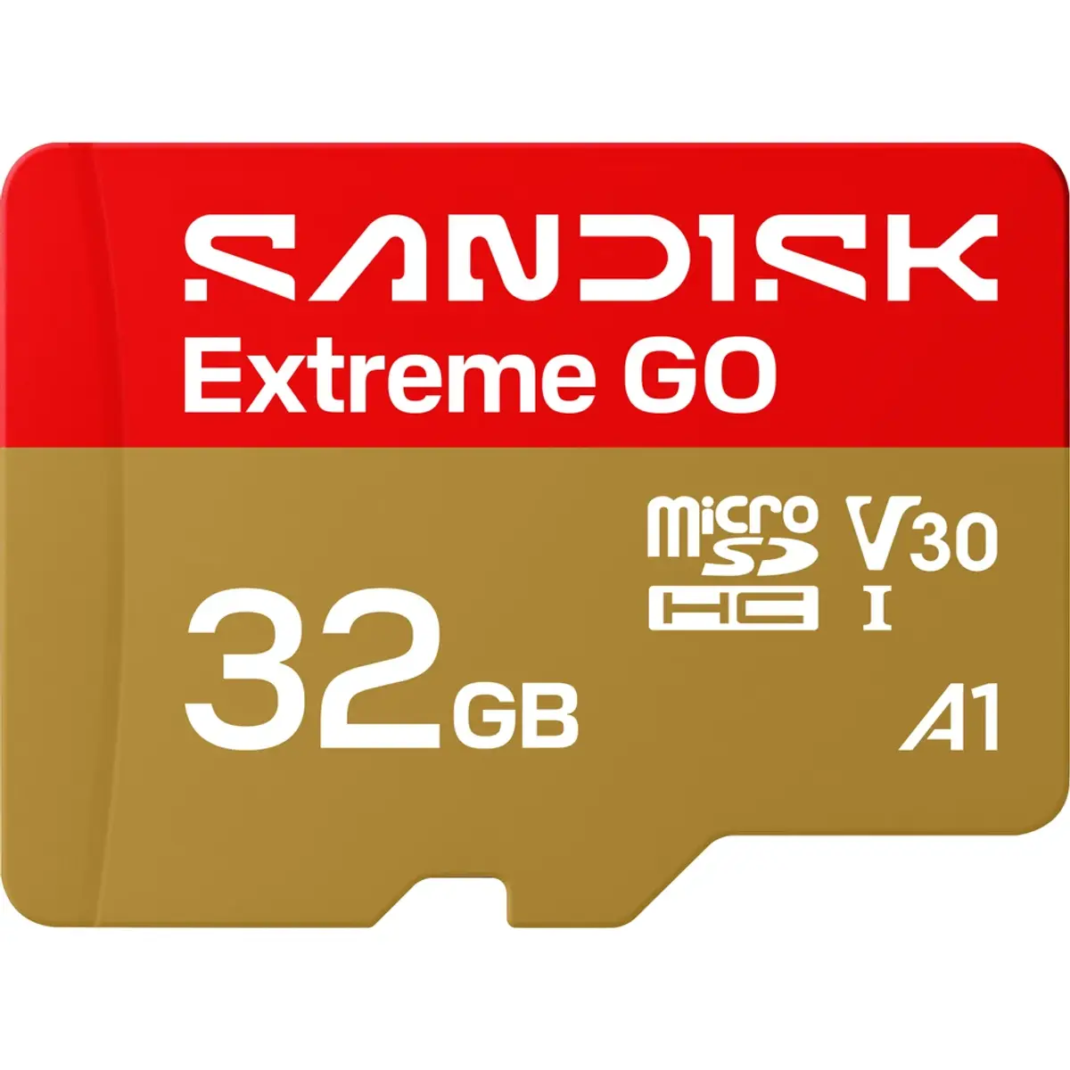 Sandisk Extreme GO microSDHC 32 Go 100 Mo/s, vue de face