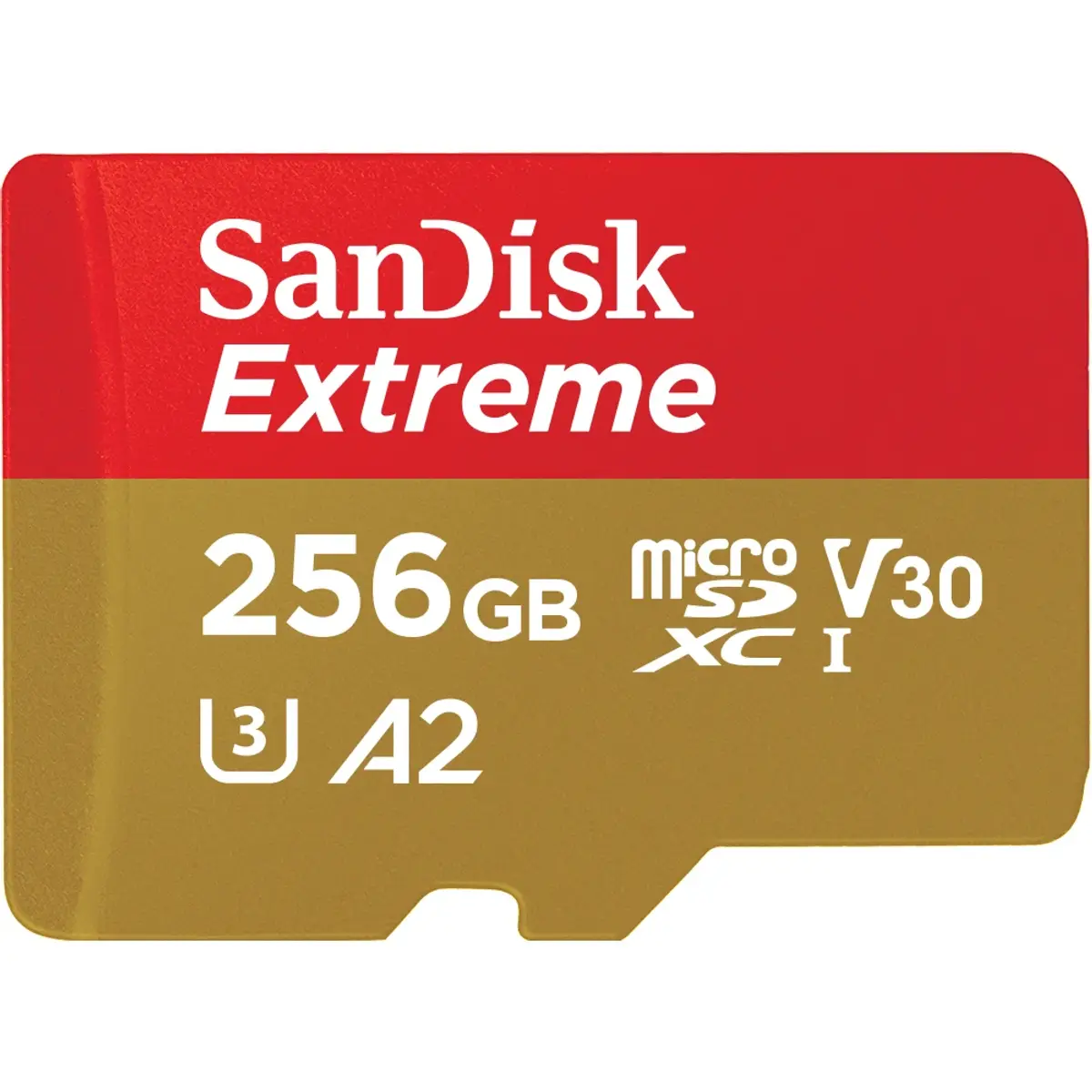 SanDisk MicroSDXC Extreme 256 Go 130 Mo/s, vue de face
