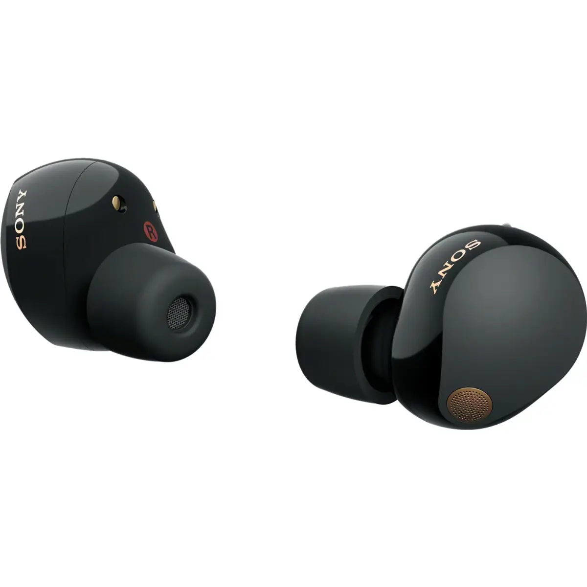 Sony WF-1000XM5, coloris Noir, vue de face