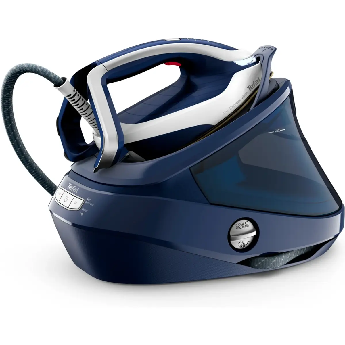 Tefal Pro Express Vision GV9812, coloris Bleu, vue de face