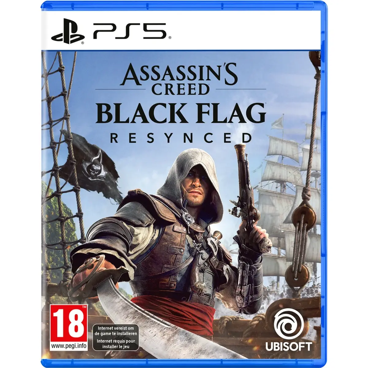 Ubisoft Assassin's Creed Black Flag Resynced PS5, coloris Black, vue de face