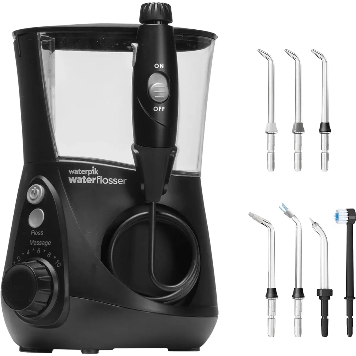 Waterpik WP-662, coloris Noir, vue de face