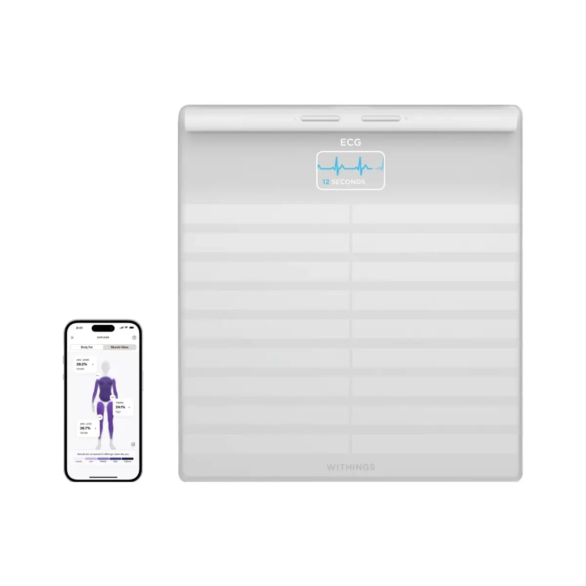 Withings Body Scan, coloris Blanc, vue de face