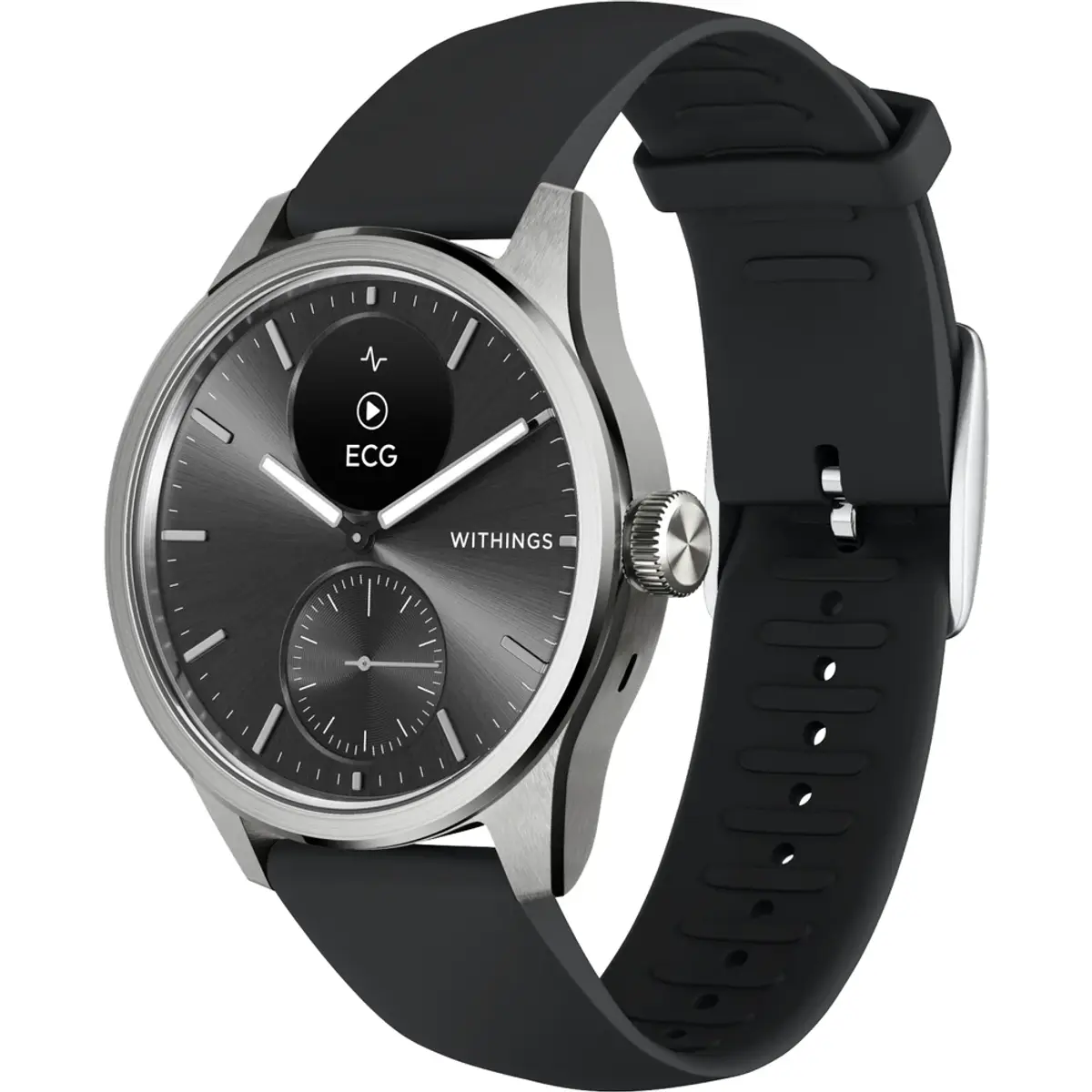 Withings Scanwatch 2 Noir 42 mm, coloris Noir, vue de face
