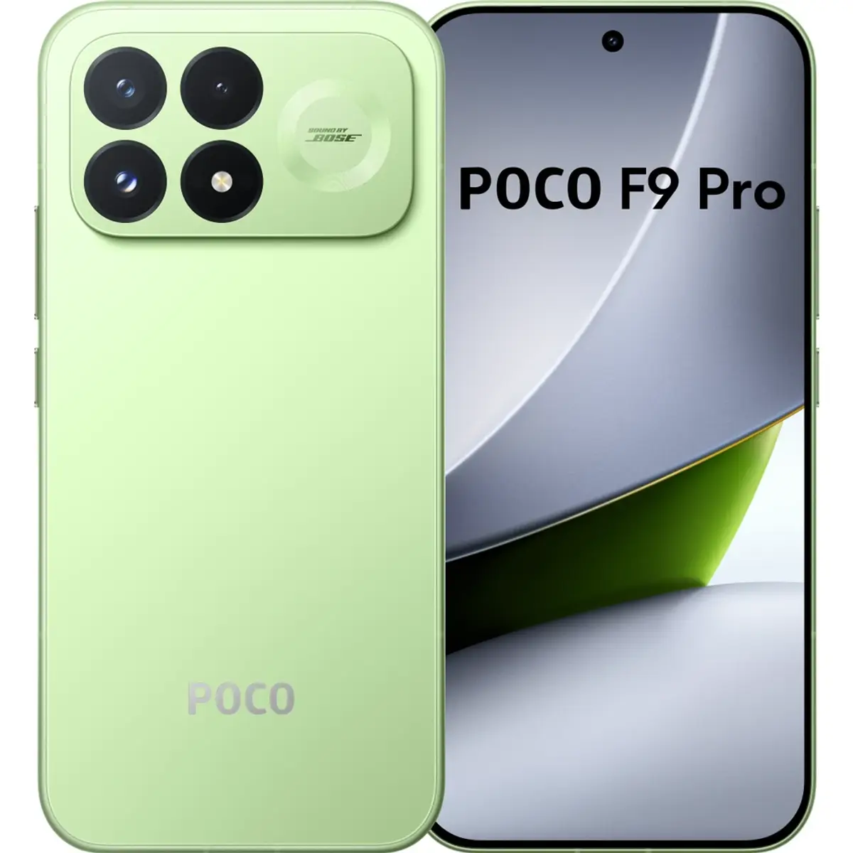 Xiaomi POCO F9 Pro 5G, coloris Vert, vue de face