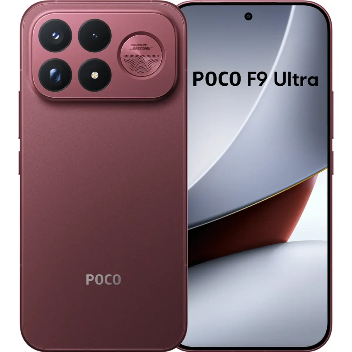Xiaomi POCO F9 Ultra 5G, coloris Rouge, vue de face