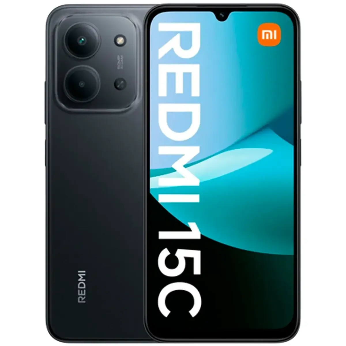 Xiaomi Redmi 15C 4G, coloris Noir, vue de face