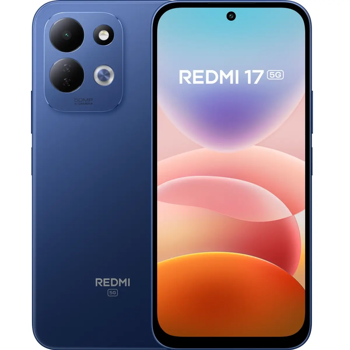 Xiaomi Redmi 17 256 Go Bleu 5G, coloris Bleu, vue de face