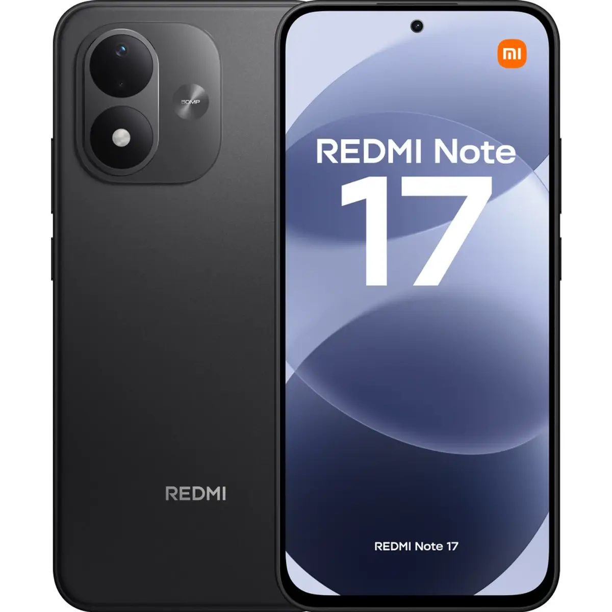 Xiaomi Redmi Note 17 256 Go Noir 4G, coloris Noir, vue de face