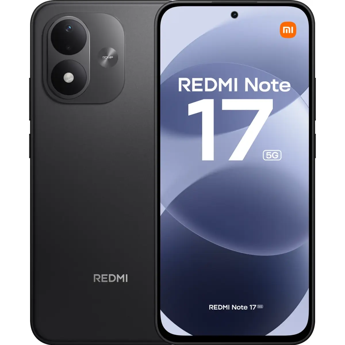 Xiaomi Redmi Note 17 256 Go Noir 5G, coloris Noir, vue de face